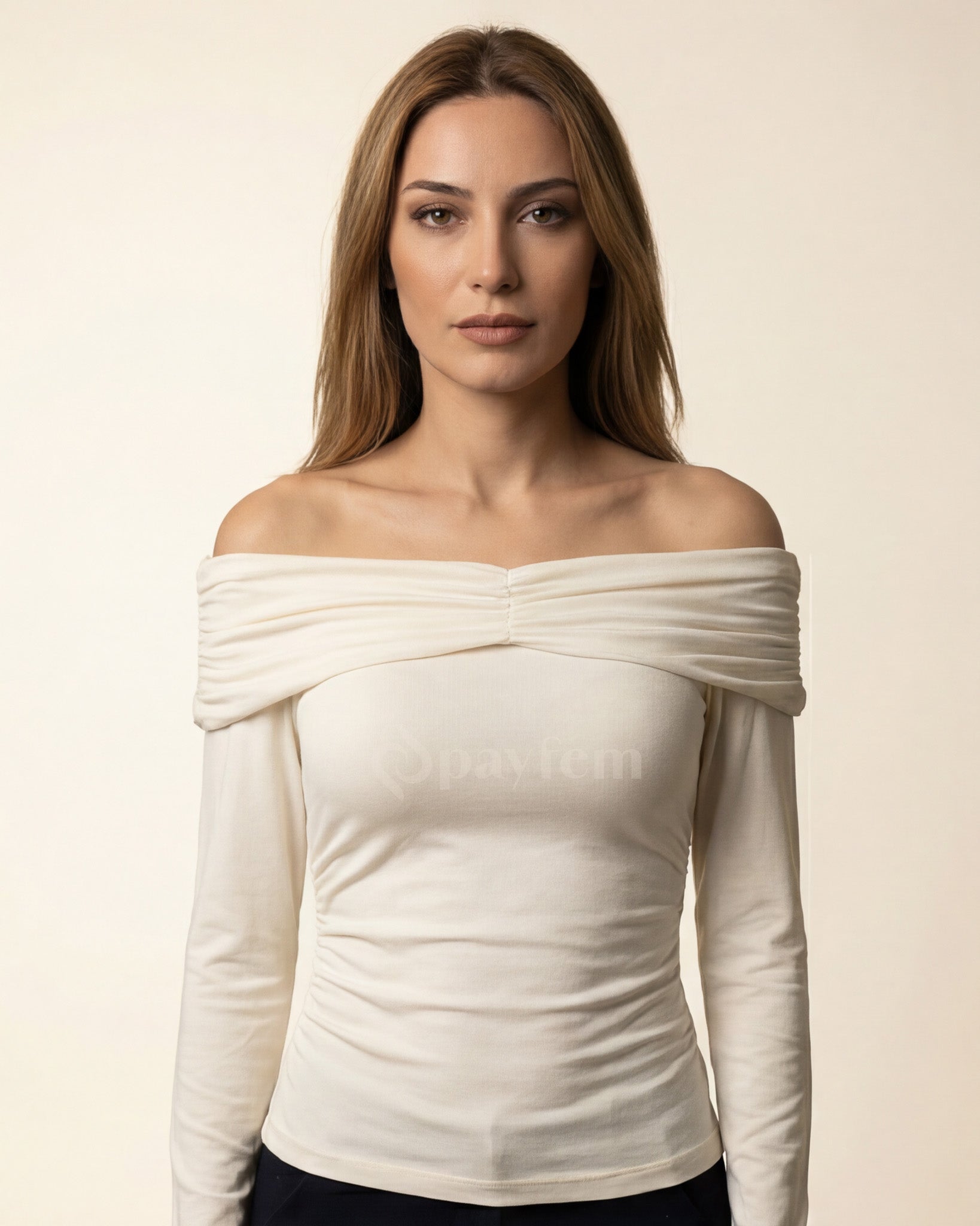 Natural Soft Long Sleeve Blouse