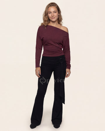 Natural Soft Belted Comfortable Trousers