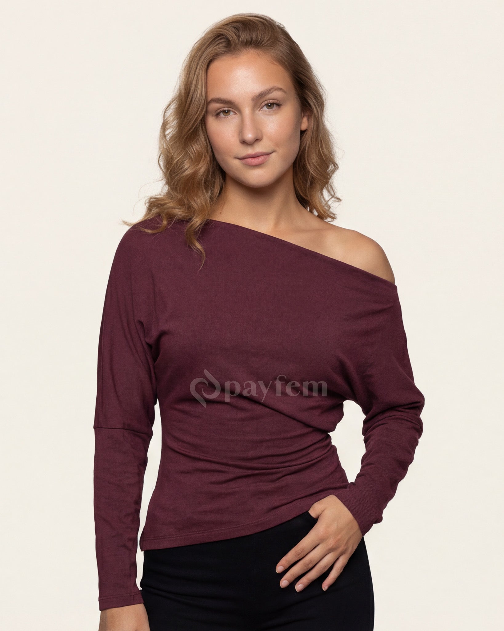 Bambu Açık Omuzlu Bluz