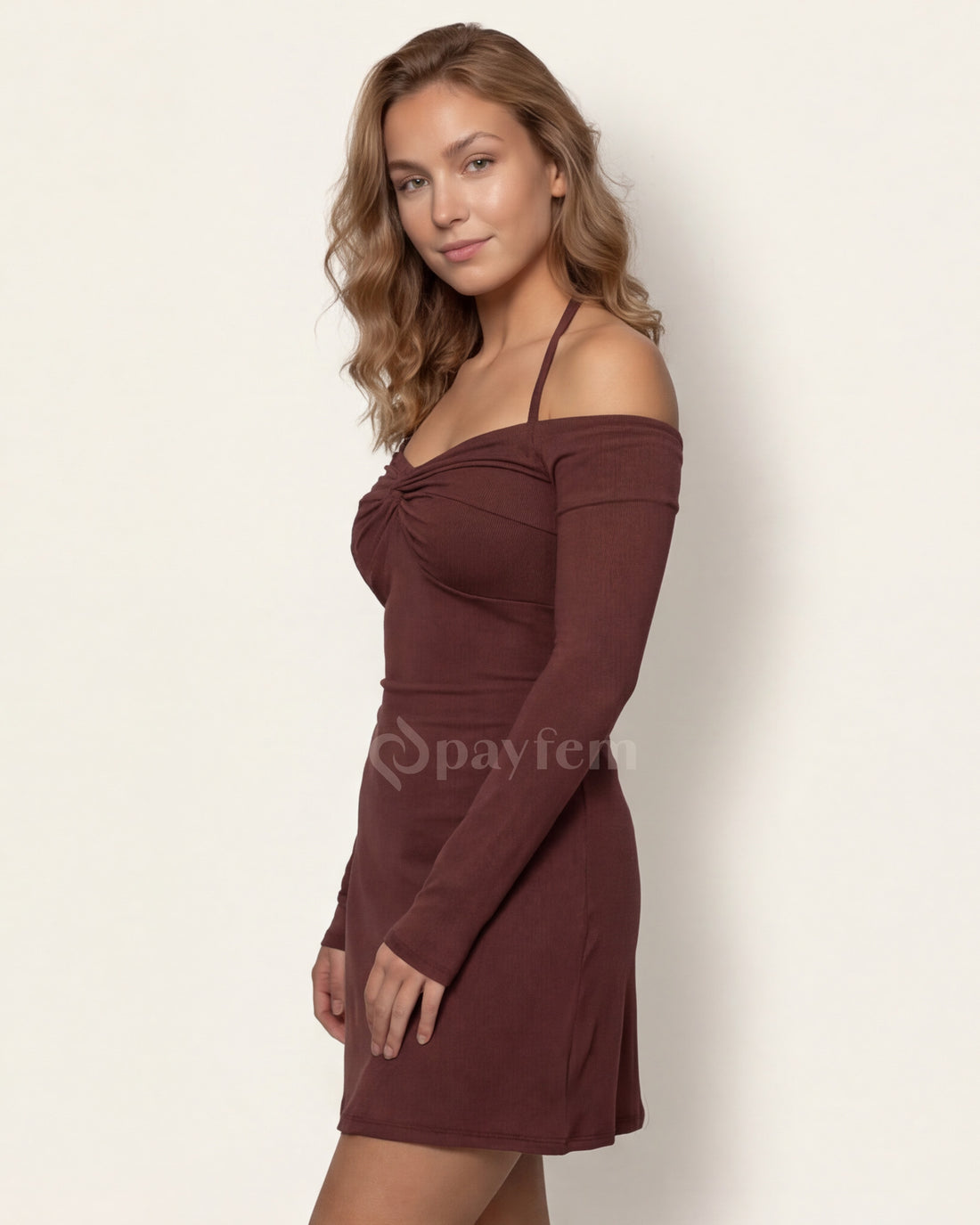 Bambu Bağlamalı Mini Elbise