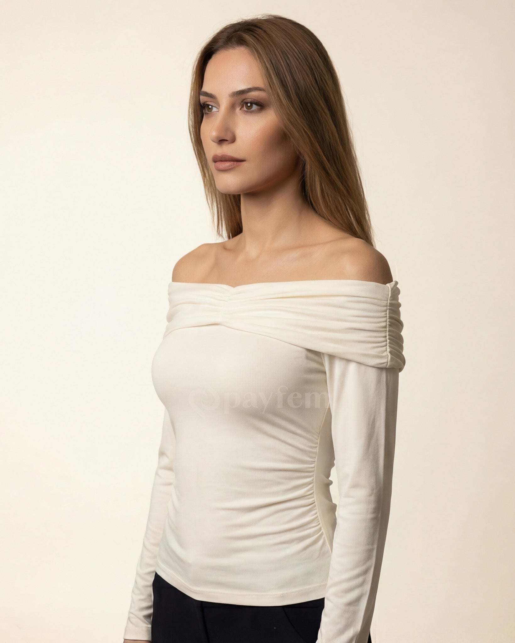 Natural Soft Long Sleeve Blouse