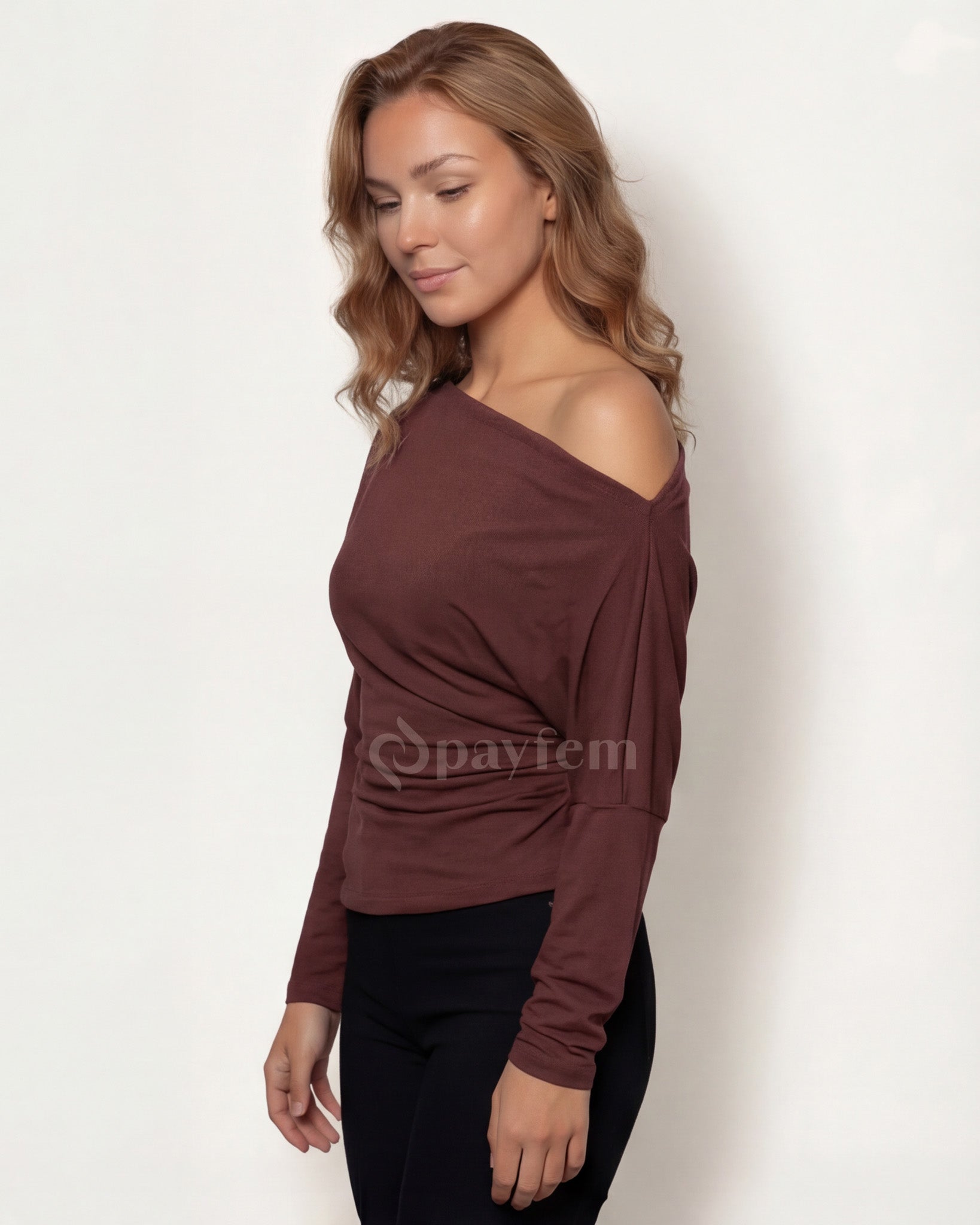 Bambu Açık Omuzlu Bluz