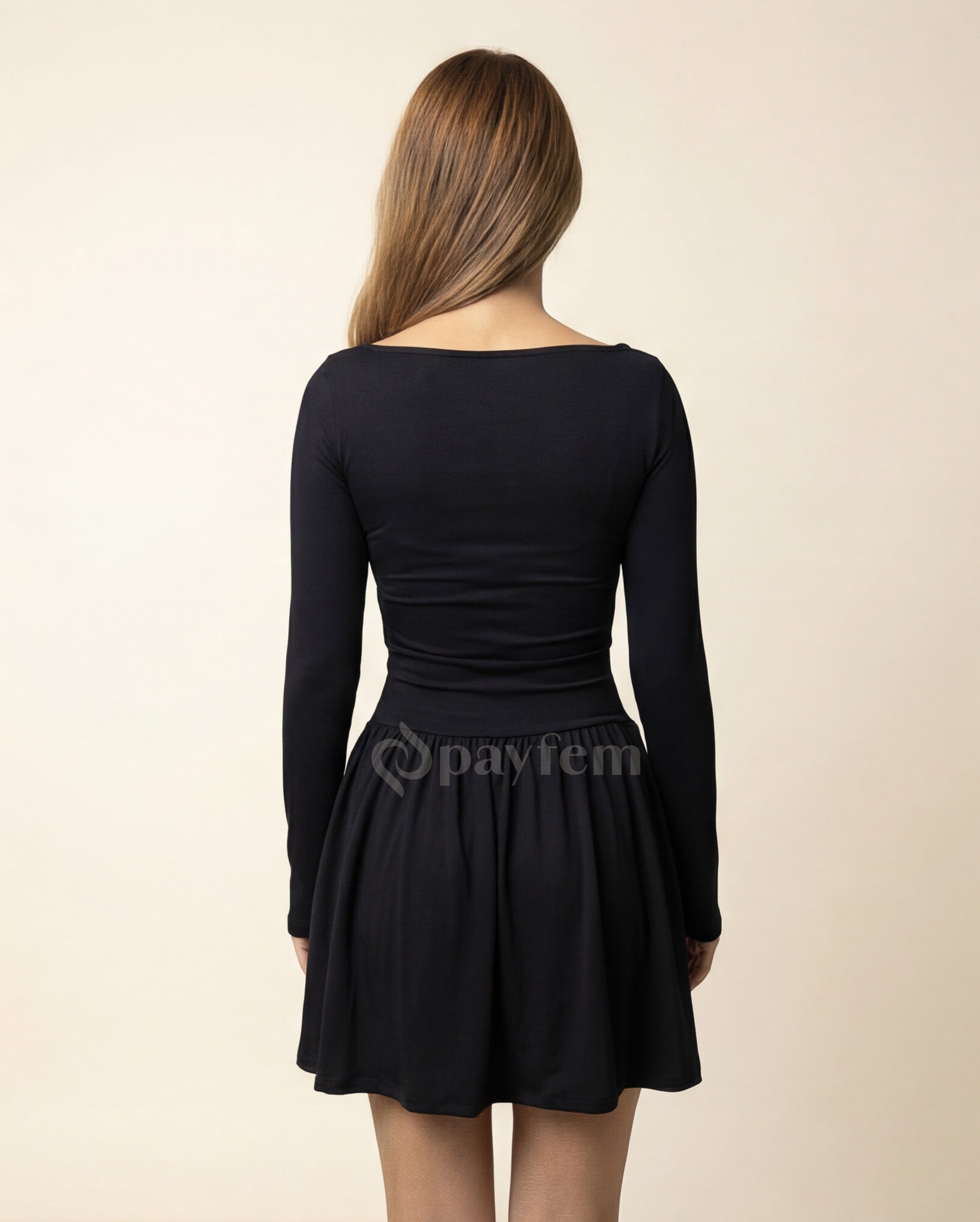 Natural Soft Kemerli Mini Elbise