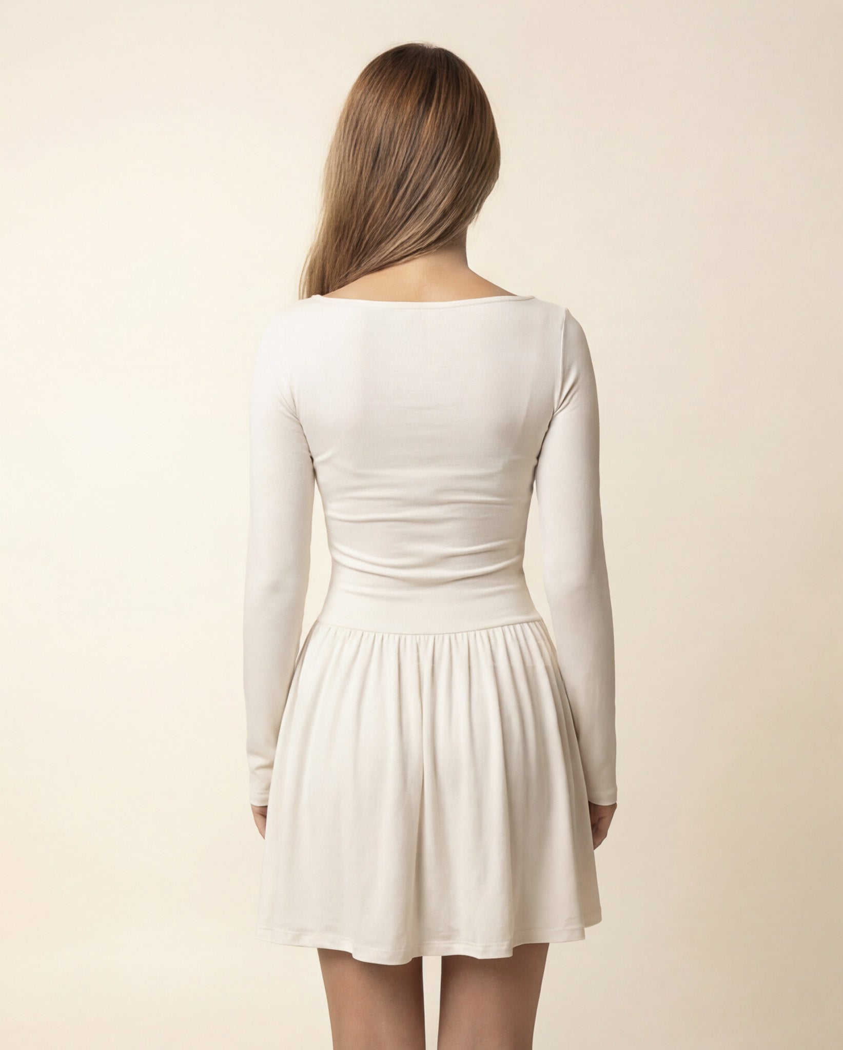 Natural Soft Kemerli Mini Elbise