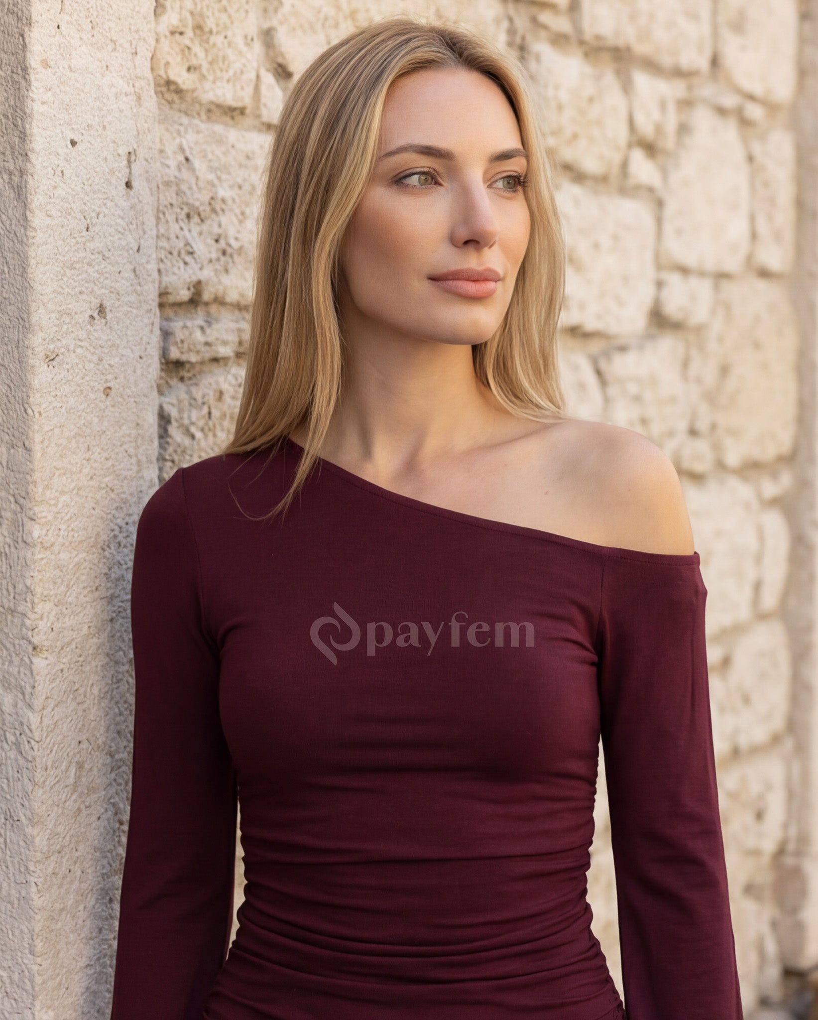 Natural Soft Off-Shoulder Mini Dress