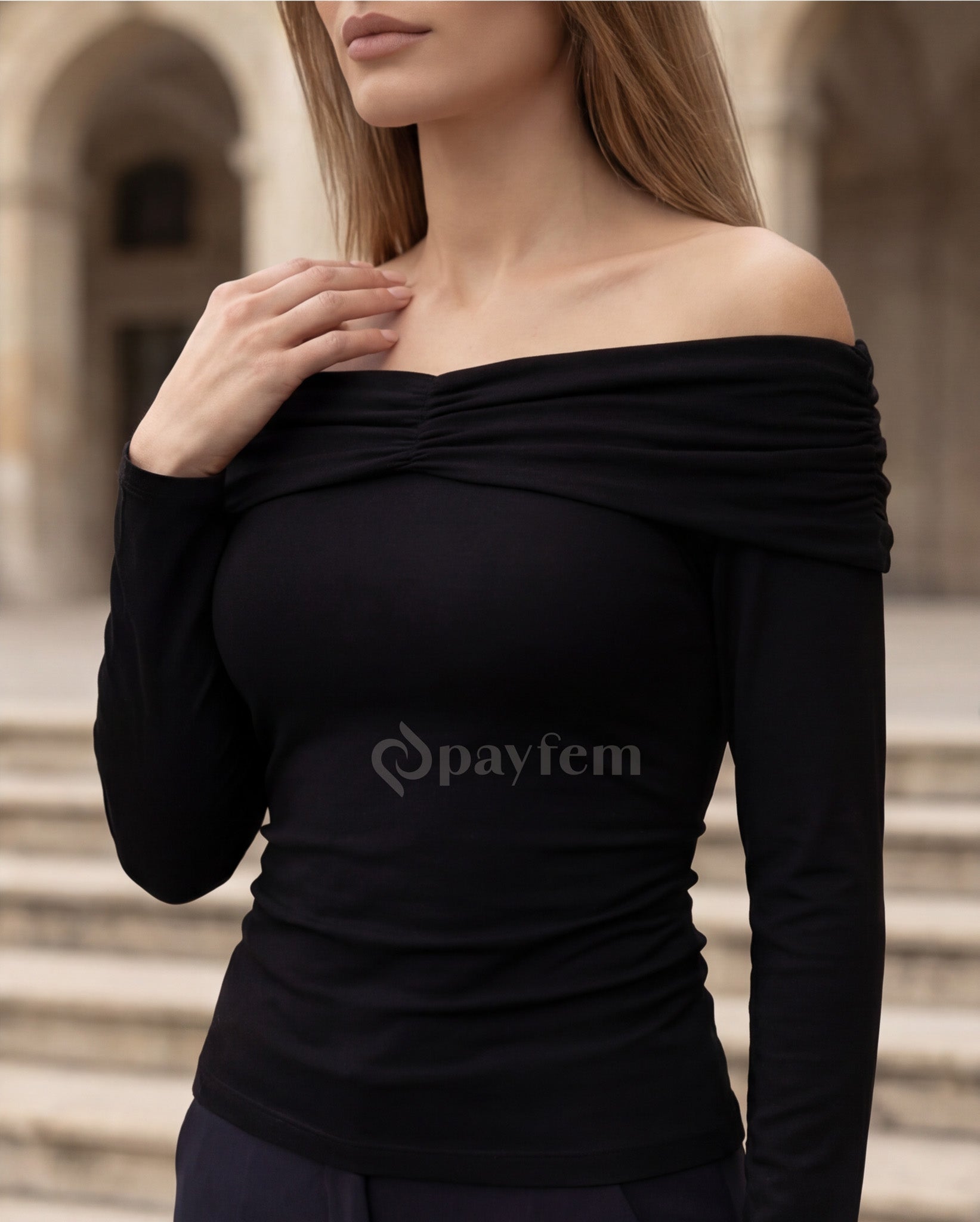 Natural Soft Long Sleeve Blouse