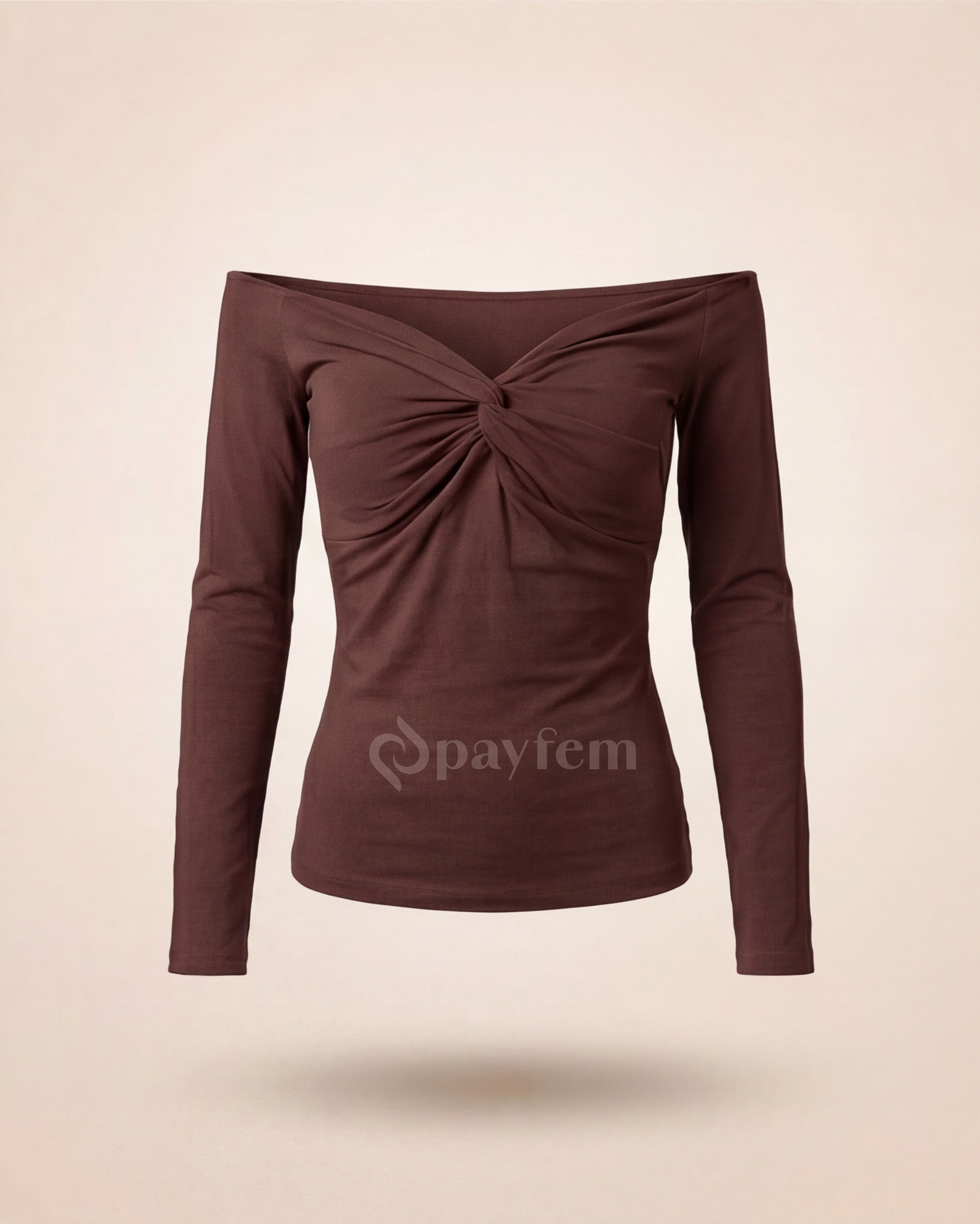 Bambu Bağlamalı Uzun Kollu Bluz