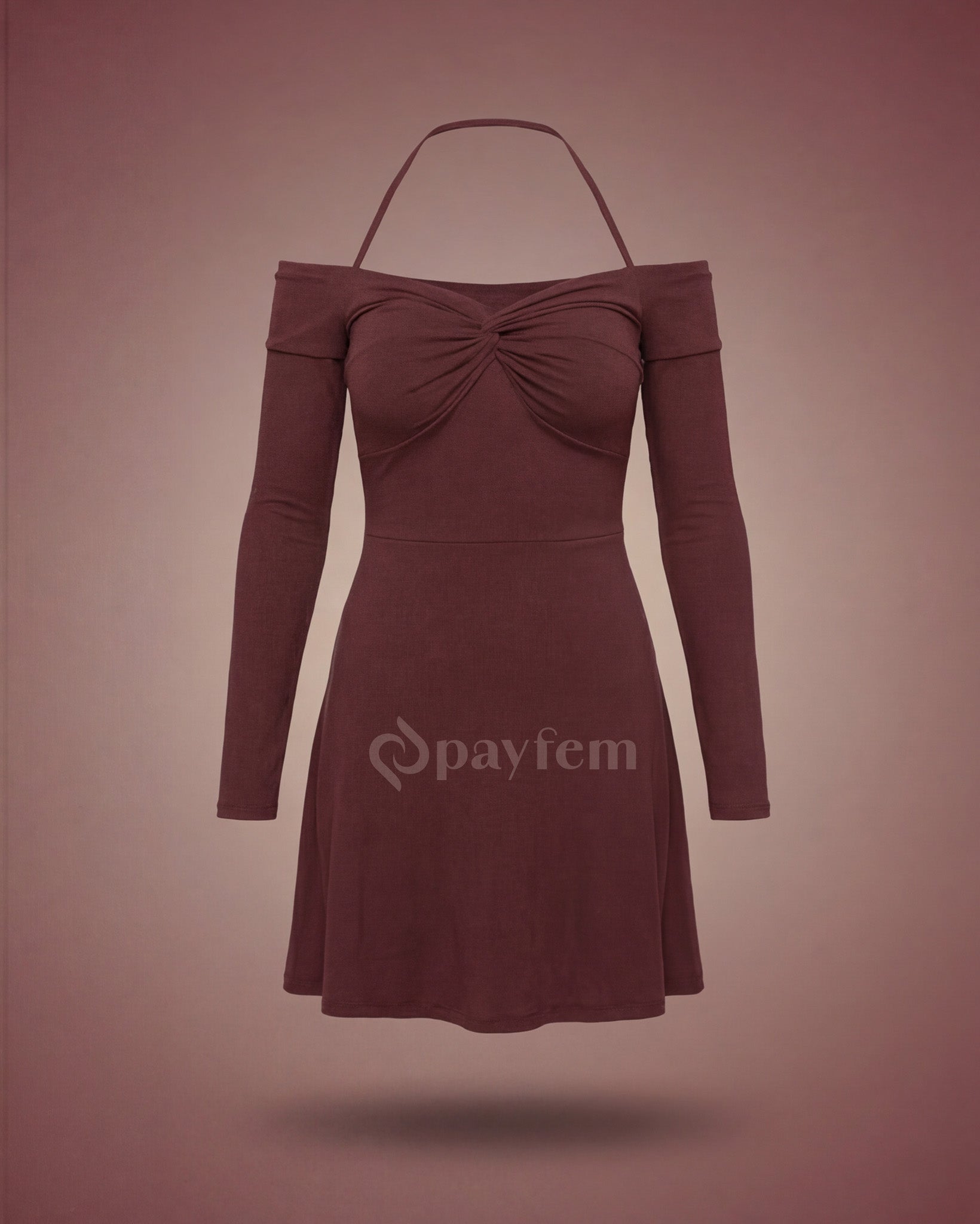 Bambu Bağlamalı Mini Elbise