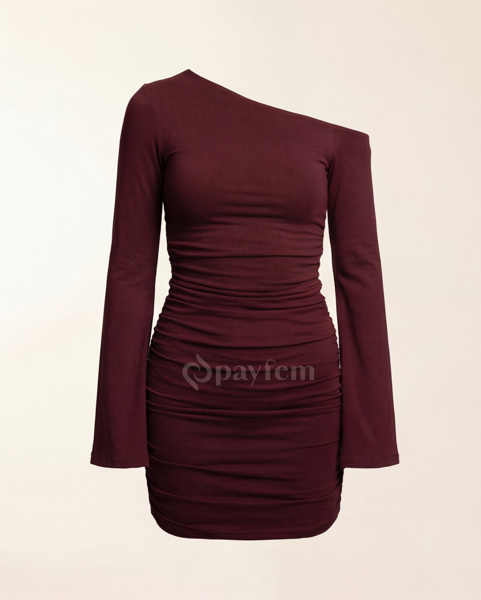 Natural Soft Off-Shoulder Mini Dress