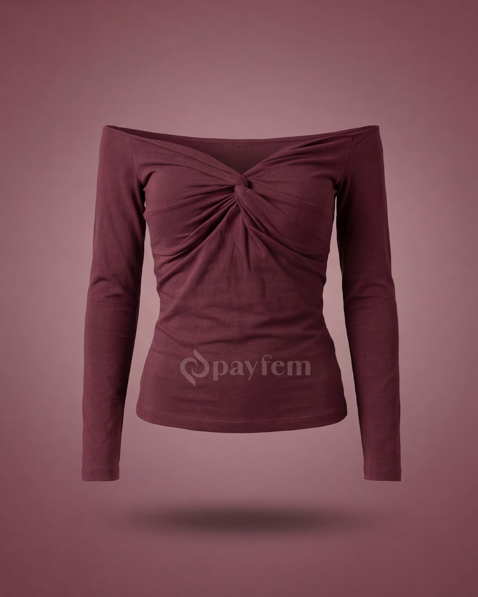 Bambu Bağlamalı Uzun Kollu Bluz